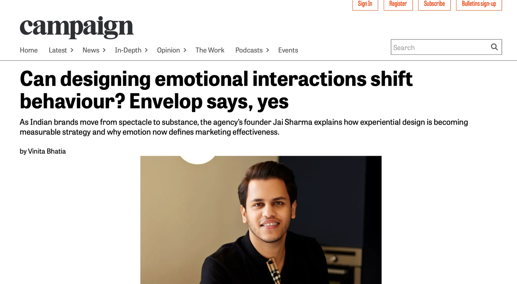 Envelop featured press coverage and design publication feature 3